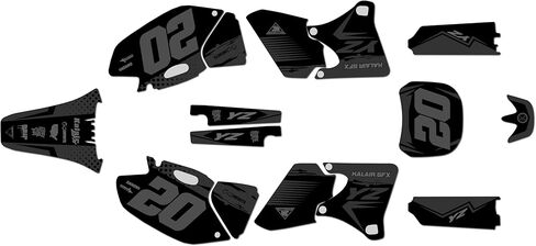 Graphics Kit for Yamaha YZ250F, YZ400F and YZ426F (1998-2002) Spear Series White 16 Mil - On/Off The Road - Dirt Pit Bike Motorcycle Sticker, Dirtbike Racing Decal no-Plastics in Saudi Arabia