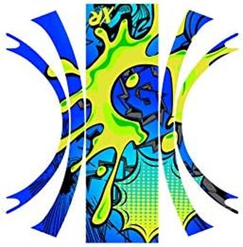Graphics for OneWheel Plus XR, Zany Blue Design, Rail and Fender Decals only, Earth SURF Designs by Senge Graphics Inc. in Saudi Arabia