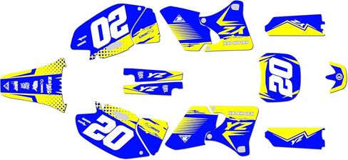 Graphics Kit for Yamaha YZ250F, YZ400F and YZ426F (1998-2002) Spear Series White 16 Mil - On/Off The Road - Dirt Pit Bike Motorcycle Sticker, Dirtbike Racing Decal no-Plastics in Saudi Arabia