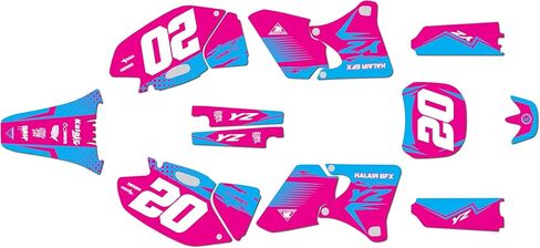 Graphics Kit for Yamaha YZ250F, YZ400F and YZ426F (1998-2002) Spear Series White 16 Mil - On/Off The Road - Dirt Pit Bike Motorcycle Sticker, Dirtbike Racing Decal no-Plastics in Saudi Arabia