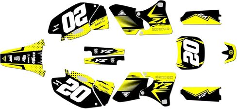 Graphics Kit for Yamaha YZ250F, YZ400F and YZ426F (1998-2002) Spear Series White 16 Mil - On/Off The Road - Dirt Pit Bike Motorcycle Sticker, Dirtbike Racing Decal no-Plastics in Saudi Arabia