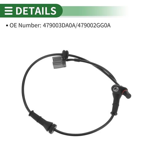ABS Wheel Speed Sensor ABS Sensor Anti-Lock Braking System Sensor No.479003DA0A/479002GG0A for Nissan Sentra 2013-2019 Sedan 1 Pc Rear Right in Saudi Arabia