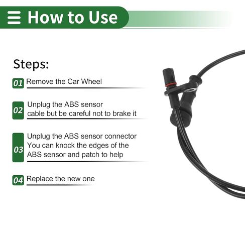 ABS Wheel Speed Sensor ABS Sensor Anti-Lock Braking System Sensor No.479003DA0A/479002GG0A for Nissan Sentra 2013-2019 Sedan 1 Pc Rear Right in Saudi Arabia