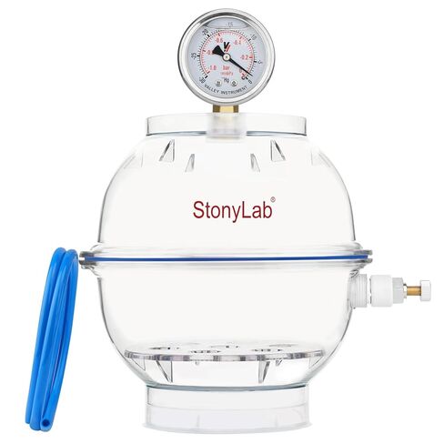 جهاز تجفيف الفراغ من stonylab PC، مادة سميكة لتعزيز المتانة، ختم سيليكون موثوق، نظام صمام مزدوج، مجهز بمقياس فراغ، قطر 250 مم، للاستخدام المختبري in Saudi Arabia