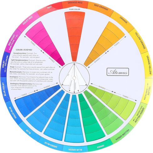 Artists Color Wheel Chart, Paint Color Theory Mixing Matching Tool Creative Blending Board for Art and Makeup in Kuwait