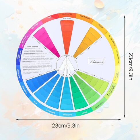 Artists Color Wheel Chart, Paint Color Theory Mixing Matching Tool Creative Blending Board for Art and Makeup in Kuwait