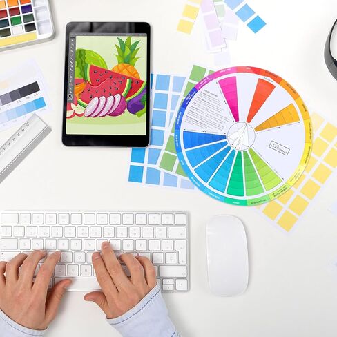 Artists Color Wheel Chart, Paint Color Theory Mixing Matching Tool Creative Blending Board for Art and Makeup in Kuwait