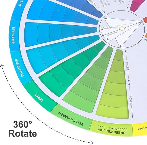 Artists Color Wheel Chart, Paint Color Theory Mixing Matching Tool Creative Blending Board for Art and Makeup in Kuwait