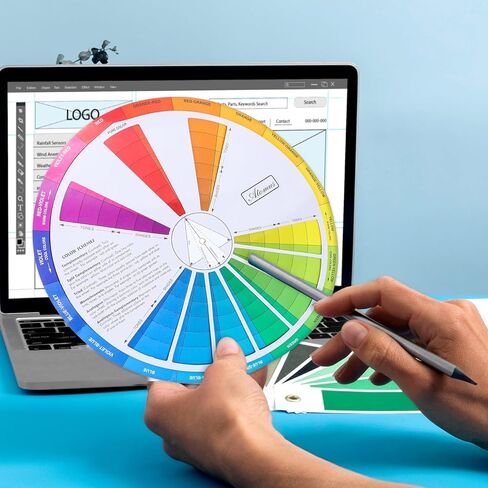 Artists Color Wheel Chart, Paint Color Theory Mixing Matching Tool Creative Blending Board for Art and Makeup in Kuwait