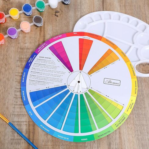 Artists Color Wheel Chart, Paint Color Theory Mixing Matching Tool Creative Blending Board for Art and Makeup in Kuwait