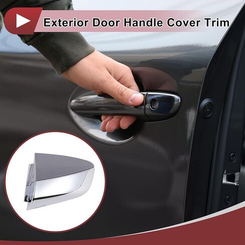 Front Left Exterior Door Handle Cover for Kia Optima 2016-2020 Door Handle Cover No.82652D4020 Grey ABS in Saudi Arabia