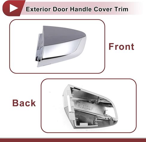 Front Left Exterior Door Handle Cover for Kia Optima 2016-2020 Door Handle Cover No.82652D4020 Grey ABS in Saudi Arabia