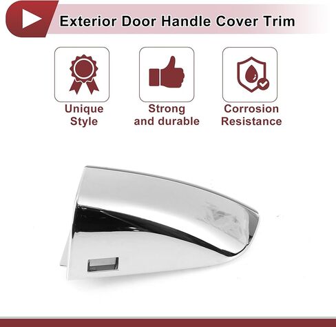 Front Left Exterior Door Handle Cover for Kia Optima 2016-2020 Door Handle Cover No.82652D4020 Grey ABS in Saudi Arabia