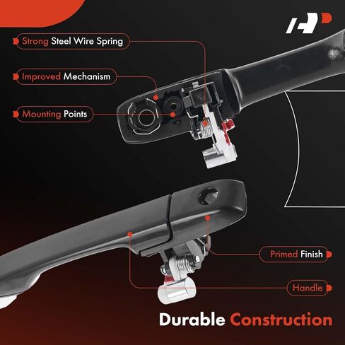 مقبض باب خارجي من جانب الركاب الأمامي الأيمن A-Premium متوافق مع Honda CR-V CRV 2002 2003 2004 2005 2006، أسود أملس، استبدال # 72140-S9A-003، 72140-S9A-J01ZD in Saudi Arabia