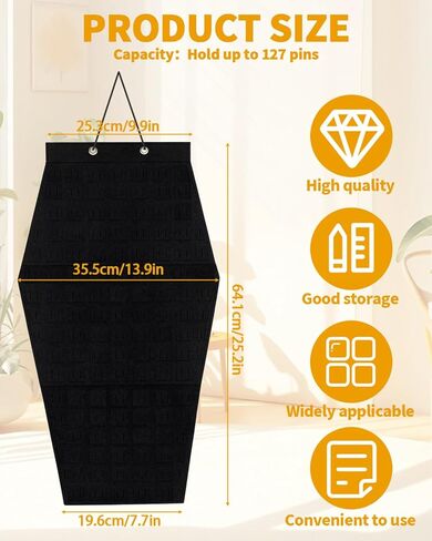 Enamel Lapel Pin Display Panels Organizer, with 5 Loose-leaf Board Pieces, Removable Hanging Brooch Pin Storage Display Pages, Wall Hanging Badge Pin Organize Display Pages Holds at Least 210 Pins in Saudi Arabia