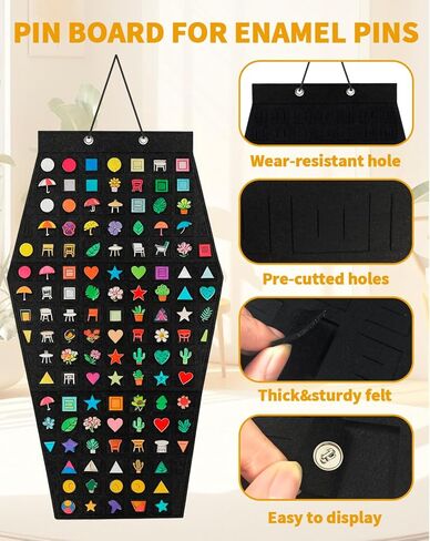 Enamel Lapel Pin Display Panels Organizer, with 5 Loose-leaf Board Pieces, Removable Hanging Brooch Pin Storage Display Pages, Wall Hanging Badge Pin Organize Display Pages Holds at Least 210 Pins in Saudi Arabia