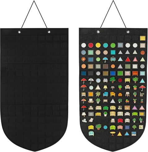 Enamel Lapel Pin Display Panels Organizer, with 5 Loose-leaf Board Pieces, Removable Hanging Brooch Pin Storage Display Pages, Wall Hanging Badge Pin Organize Display Pages Holds at Least 210 Pins in Saudi Arabia