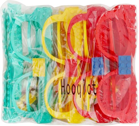 Hooqict 9 Pcs DIY Building Bricks Glasses Building Blocks Games for Kids Creative Building Block Birthday Party Favors, Carnival Party Games Supplies in Kuwait
