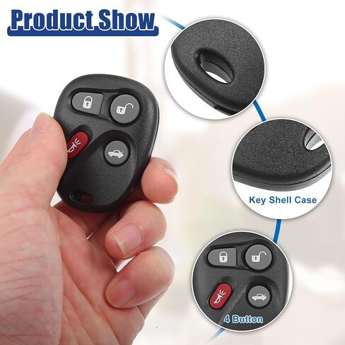 ACROPIX 315 MHZ Key Fob دخول بدون مفتاح عن بعد مناسب لكاديلاك CTS 2003-2007 L2C0005T - حزمة من 2 أسود in Saudi Arabia
