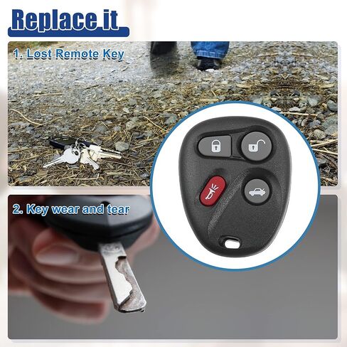 ACROPIX 315 MHZ Key Fob دخول بدون مفتاح عن بعد مناسب لكاديلاك CTS 2003-2007 L2C0005T - حزمة من 2 أسود in Saudi Arabia