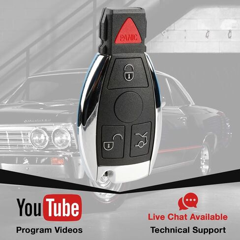 USARemote Key Fob Remote Replacement for 2009 2010 2011 2012 2013 2014 Mercedes Benz S GL ML R 4-Button Smart Prox Fobik IYZ-3312 - Professional Programming Required in Saudi Arabia
