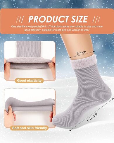 Xuhal 30 Pairs Winter Warm Thermal Socks Bulk for Men Women Crew Boot Socks Thick Socks for Cold Weather in Kuwait