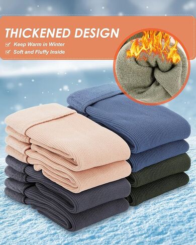 Xuhal 30 Pairs Winter Warm Thermal Socks Bulk for Men Women Crew Boot Socks Thick Socks for Cold Weather in Kuwait