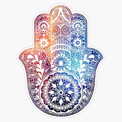 MAGNET Space Hamsa Hand Magnetic Vinyl Sticker Decal Magnet 5" in Saudi Arabia
