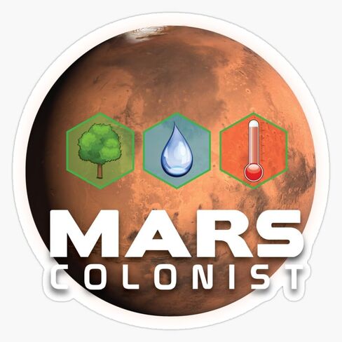 ملصق فينيل مغناطيسي من MAGNET Terraforming Mars - Mars Colonist مغناطيسي مقاس 5 بوصات in Saudi Arabia