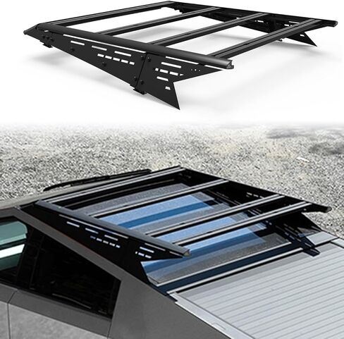 Xprite Roof Racks for Cybertruck, Half-Frame Aluminum Alloy Cybertruck Roof Rack for Tesla Cybertruck 2023-2025 with Crossbars & Side Panels, Compatible with OEM Mounts, Off-Road & Camping Ready in Saudi Arabia