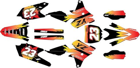 Graphics Kit for Yamaha YZ450FX 2016-18 and YZ250FX 2015-19 Splash Series White 9 Mil - Easy Go - Dirt Pit Bike Motorcycle Sticker, Dirtbike Racing Decal no-Plastics in Saudi Arabia