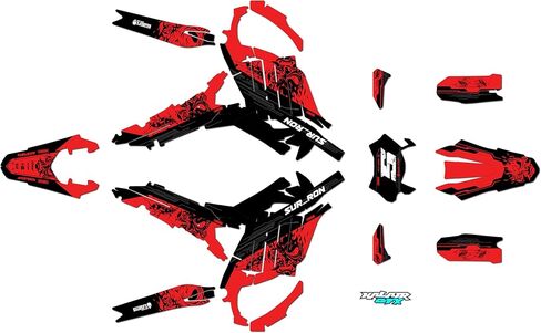 Graphics Kit for SurRon Ultra Bee (All Years) NIGHTCITY Series Red 09 Mil - Dirt bike Custom Racing Graphics Decals Stickers Kit, no-plastics in Saudi Arabia