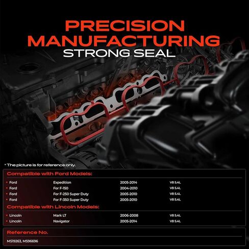 A-Premium Lower & Upper Engine Intake Manifold Gasket Set Compatible with Ford, Lincoln Car, Expedition 2005-2014, F-150 2004-2010, F-250 F-350 Super Duty 2005-2010, Mark LT, Navigator, SOHC V8 5.4L in Saudi Arabia