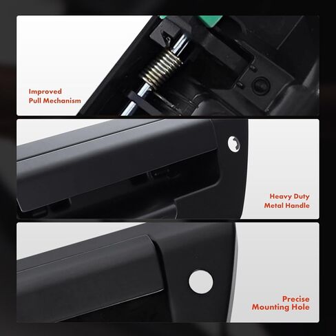 A-Premium - مقبض معدني مطور متوافق مع Ford F150 2018 2019 2020 - نوع القفل اليدوي - مقبض أسود معبأ، مع فتحة كاميرا وفتحة LED - استبدال # JL3Z-9943400-AAPTM-Metal in Saudi Arabia