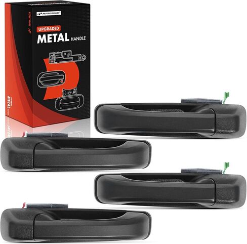 مقابض أبواب خارجية معدنية مطورة من A-Premium متوافقة مع Ram 1500 2500 3500 2011-2018 & Dodge Ram 1500 2009-2010، Ram 3500 2500 2010-2010، كابينة الطاقم، أسود مزخرف، مجموعة 4 قطع، الجانب الأمامي والخلفي in Saudi Arabia