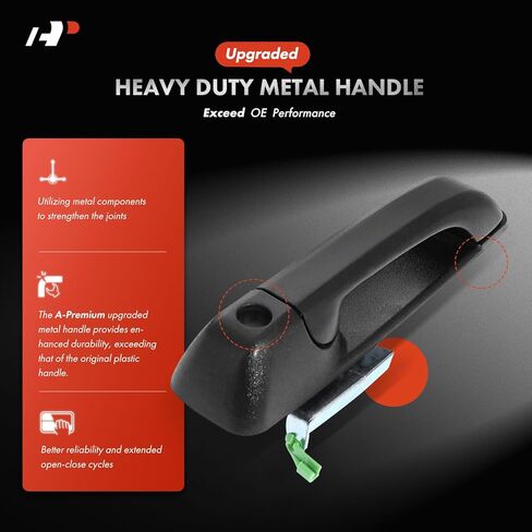 مقابض أبواب خارجية معدنية مطورة من A-Premium متوافقة مع Ram 1500 2500 3500 2011-2018 & Dodge Ram 1500 2009-2010، Ram 3500 2500 2010-2010، كابينة الطاقم، أسود مزخرف، مجموعة 4 قطع، الجانب الأمامي والخلفي in Saudi Arabia