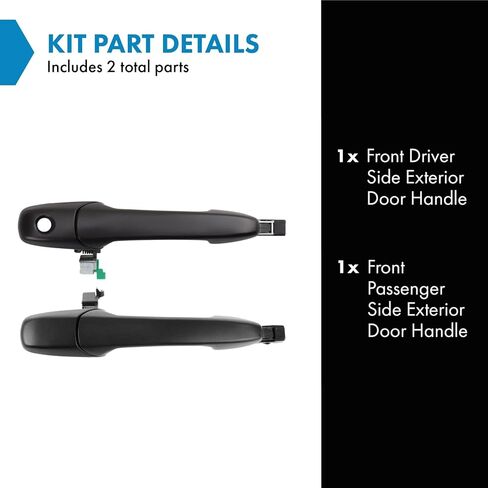 TRQ Left and Right Exterior Door Handle Set Drivers Side Compatible with 2004-2009 Mazda 3 2006-2015 5 2003-2008 6 2007-2012 CX-7 2007-2015 CX-9 2004-2008 RX-8 in Saudi Arabia