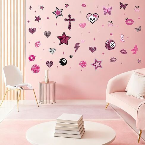 Halloween Wall Decals Decor - 4 Pcs Halloween Wall Stickers Skull Black Cat Tree Crow Wall Sticker Removable Wall Murals Peel and Stick Wall Decal for Home Decor Halloween Party Supplies in Kuwait