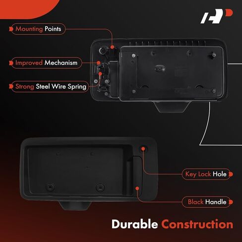 A-Premium Right Right Cargo Exterior Door Handle - Compatible with 2003-2009 Chevy & GMC Express Savana 1500 2500 3500 4500 2003-2009, Handle with License Plate Frame, Replace# 25866289, 15269298 in Saudi Arabia