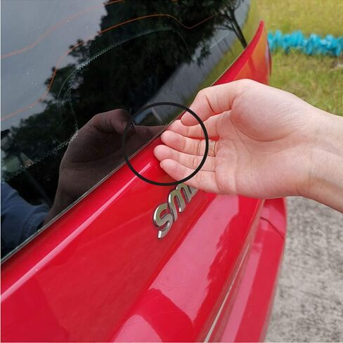 SHIFENG Compatible with Smart Fortwo 451 Black Car Rear Bumper Trunk Back Door Handle Sticker Auxiliary Knob Exterior Decoration Trim 2009-2014 in Saudi Arabia