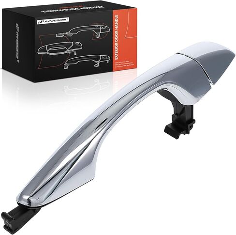 مقبض باب خارجي من جانب الركاب الأمامي الأيمن A-Premium متوافق مع Hyundai Santa Fe Sport 2013-2018، Santa Fe/Santa Fe XL 2013-2019، كروم، استبدال # 826612W010 in Saudi Arabia