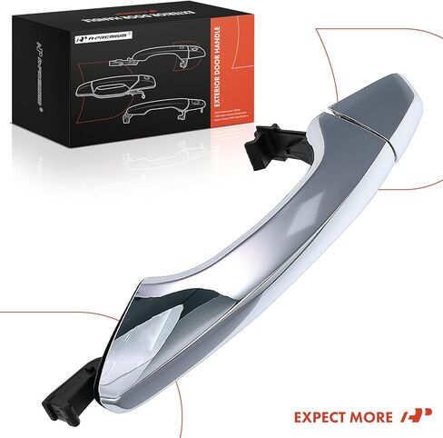 مقبض باب خارجي من جانب الركاب الأمامي الأيمن A-Premium متوافق مع Hyundai Santa Fe Sport 2013-2018، Santa Fe/Santa Fe XL 2013-2019، كروم، استبدال # 826612W010 in Saudi Arabia