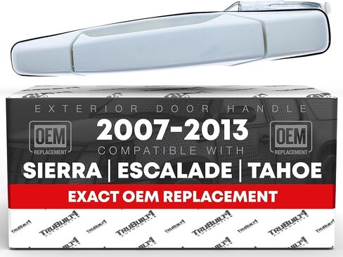 مقبض باب السائق الأمامي الخارجي T1A - متوافق مع 2007-2013 شيفروليه أفالانش، 07-13 جي إم سي سييرا، 07-13 سييرا 1500، 07-14 سييرا 2500 HD - أبيض أولمبي - OEM 20828243-GAZ، 80117 in Kuwait