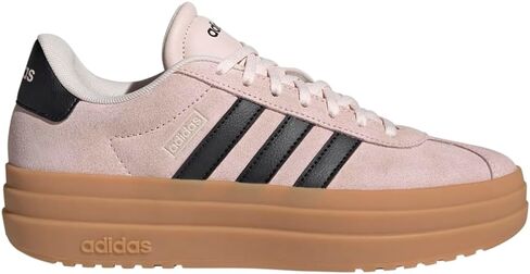 adidas Women's VL Court Bold Sneaker, Wonder Quartz/Black/Wonder Beige, 9.5 in Saudi Arabia