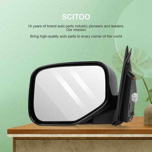 SCITOO Driver Side View Mirror Compatible with 2006-2007 For Honda RIDGELINE Power Manual Folding Black Left Outside Exterior Mirror HO1320229 76250SJCA11ZJ in Saudi Arabia