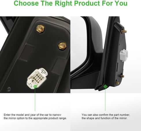 SCITOO Driver Side View Mirror Compatible with 2006-2007 For Honda RIDGELINE Power Manual Folding Black Left Outside Exterior Mirror HO1320229 76250SJCA11ZJ in Saudi Arabia