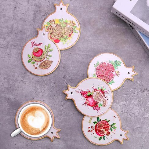 قواعد أكواب للمشروبات من السيراميك من Toshine مجموعة قواعد أكواب للطاولة بتصميم كلاسيكي فريد من نوعه لمشروبات القهوة in Kuwait