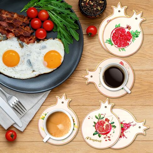 قواعد أكواب للمشروبات من السيراميك من Toshine مجموعة قواعد أكواب للطاولة بتصميم كلاسيكي فريد من نوعه لمشروبات القهوة in Kuwait