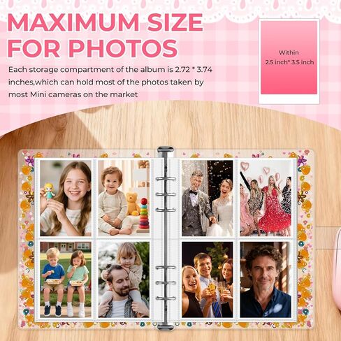 ألبوم صور Bercoor 480 جيب Instax Mini، ألبوم صور متوافق مع Fujifilm Instax Mini 11 12 9 90 70 40 26 25 أفلام الكاميرا الفورية وورق صور 2x3 بوصة (ذهبي) in Kuwait