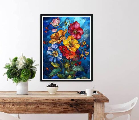 طلاء بالارقام للبالغين والنساء الافريقيات، لوحة زيتية ذاتية الصنع من الاكريليك بالارقام للاطفال والكبار والمبتدئين لتزيين حائط المنزل مقاس 16×20 انش in Kuwait